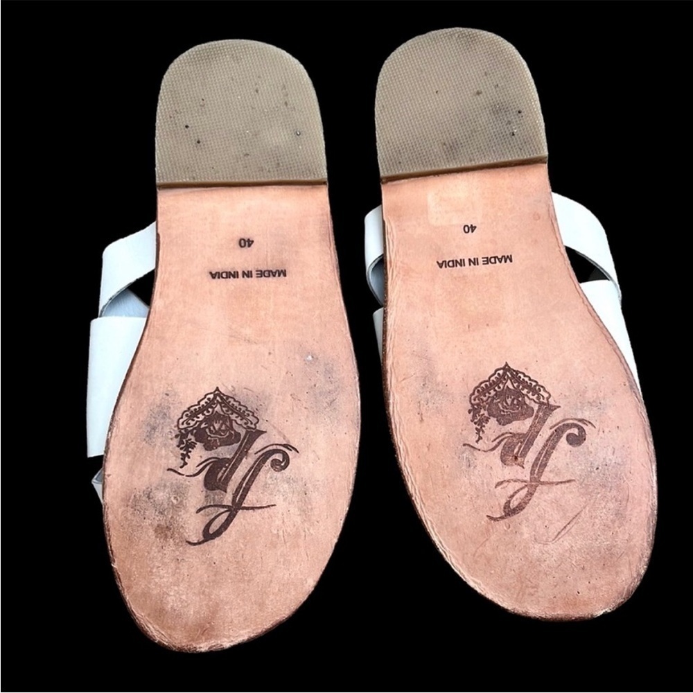 Free People Leather Del Mar Slide Sandals Size 10 - Picture 7 of 9